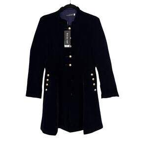 Feiinvan Fit & Flare Velvet Dress Large Blue NWT